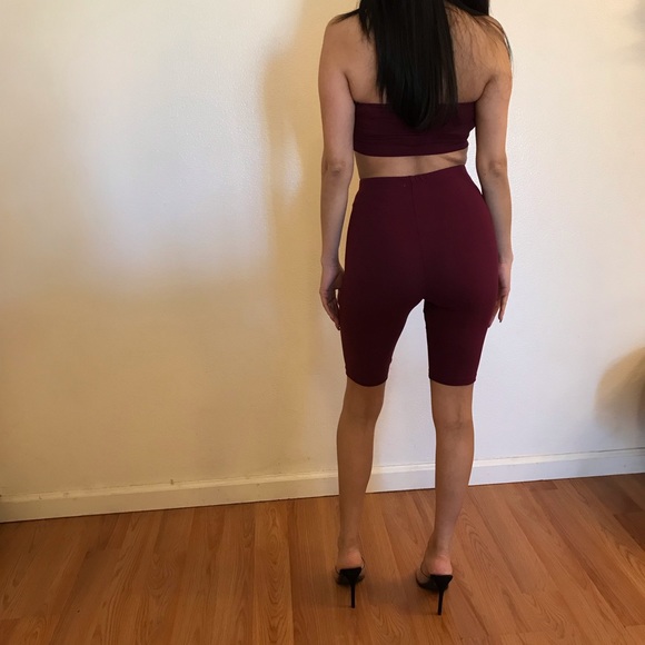 Kim Burgundy Bike Short & Tube Set - Picture 5 of 8